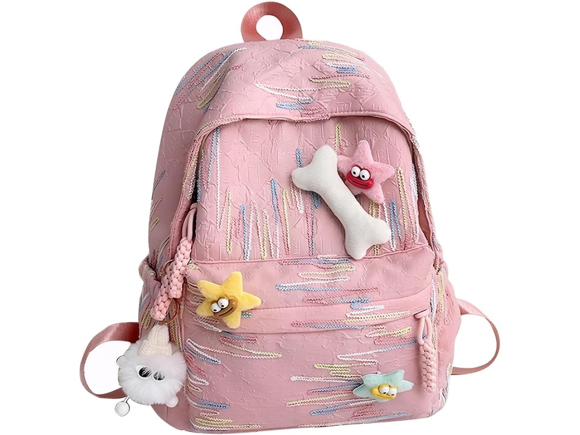 Bolsa de viagem macia para computador feminina coreana YWP, com formato rosa fofo