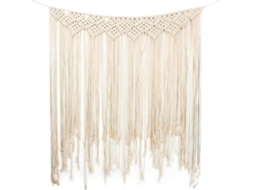 Tapete De Parede Macramé Artesanal 115x100cm, Tecido De Algodão, Decoração Boémia Para Sala/quarto/casa Igvtrade
