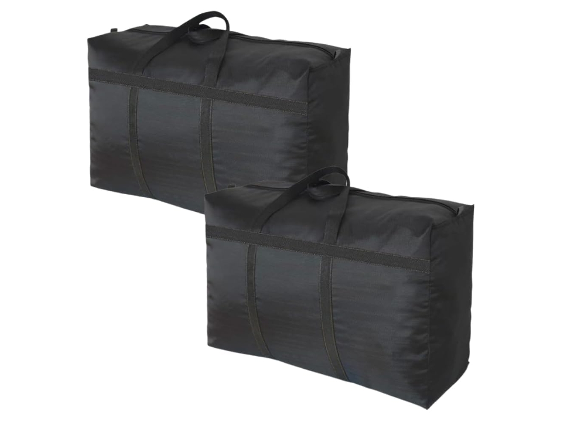Conjunto De 2 Sacos Viagem – Sacos Arrumação – Sacos Mudança – 100 L – Grande Capacidade – Oxford – Preto