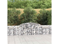 Vidaxl Cestos Gabião Arqueados 4 Pcs 300x30x60/80 Cm Ferro Galvanizado
