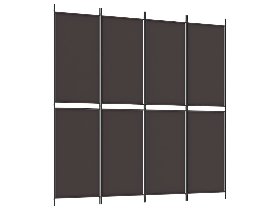 Biombo VIDAXL Marrom Tecido (200x200 cm)