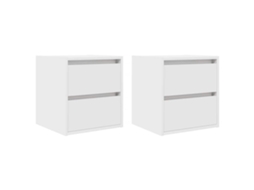 Wall-mounted Bedside Cabinet, Wall-mounted Bedside Cabinets Vidaxl Branco Madeira Processada (n/a)