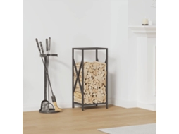 Vidaxl Suporte Para Lenha 34x25x70 Cm Aço Laminado A Frio Preto