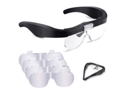 Lupa Com 2 Luzes Led, Fone De Ouvido Com Lupa Frontal. Aquaforge