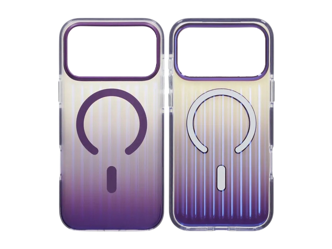 Capa Magsafe Ondulada Para Iphone 17 Pro - Roxo Escuro