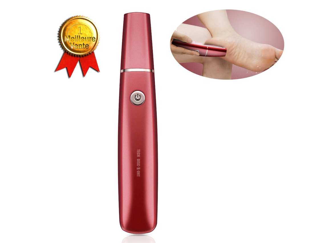 Electric removedor de calos cuidados com os pés pedicure manicure e massagem nos a pele morta cabeça removível cor vermelha TECH DISCOUNT