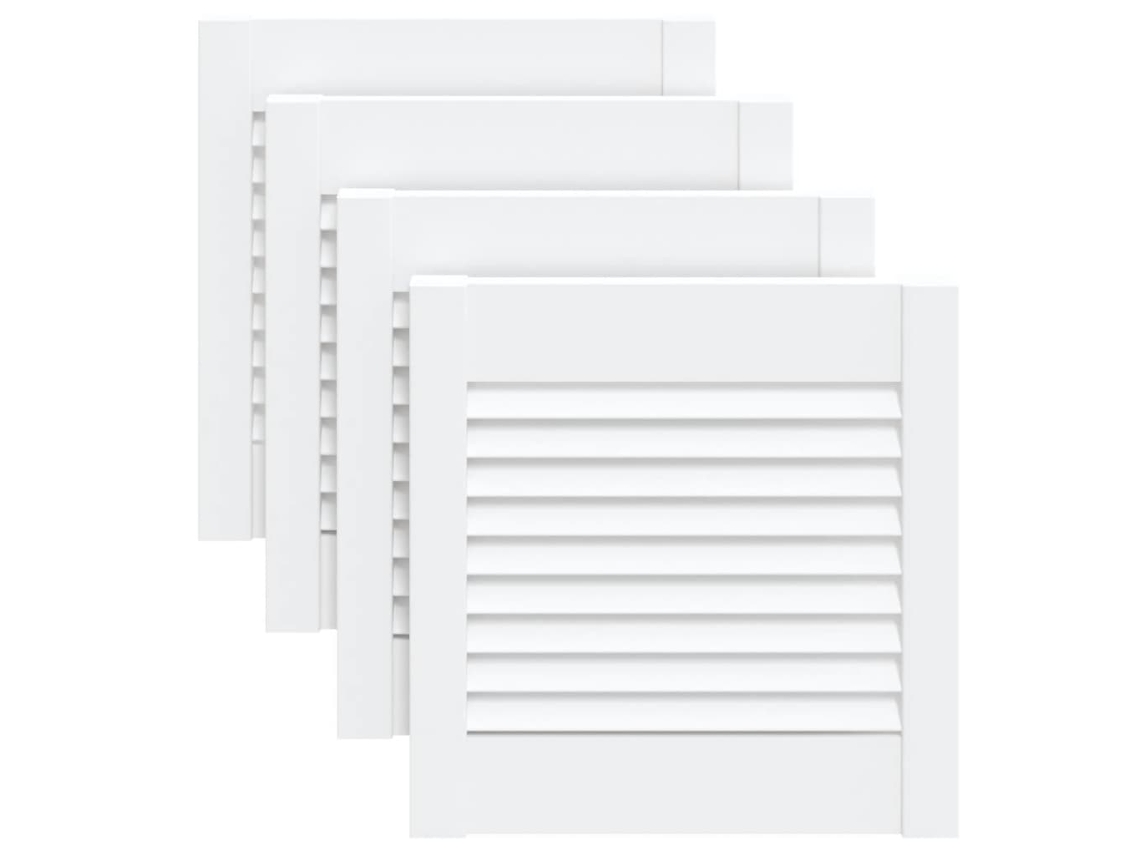 Portas de Roupeiro Pinho Maciço Branco Cego Design MAISON EXCLUSIVE 4 Unid.