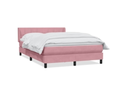 Cama com Molas/colchão 160x220 Cm Veludo Rosa MAISON EXCLUSIVE