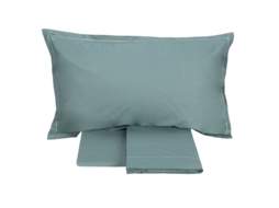 Completo Letto Matrimoniale Fazzini In Percalle Di Puro Cotone 200tc Verde Petrolio