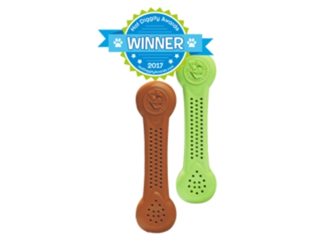 Mordedor Para Cães PET QWERKS Flavorit Nylon Manteiga De Amendoim Osso S 2 Pcs. (10 cm)