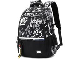 Mochila Escolar Para Meninos Adolescentes Universitária De 10 A 18 Anos Laptop 15,6, Preta Aquaforge