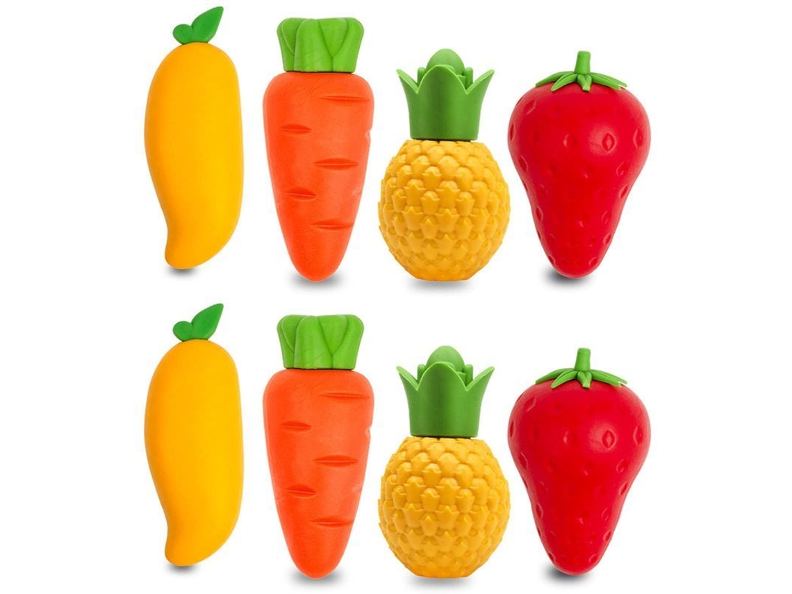 2026 borradores Lindos para Niños 8 Pack Frutas Alimentos Puzzle Erasers para Estudiantes a Granel