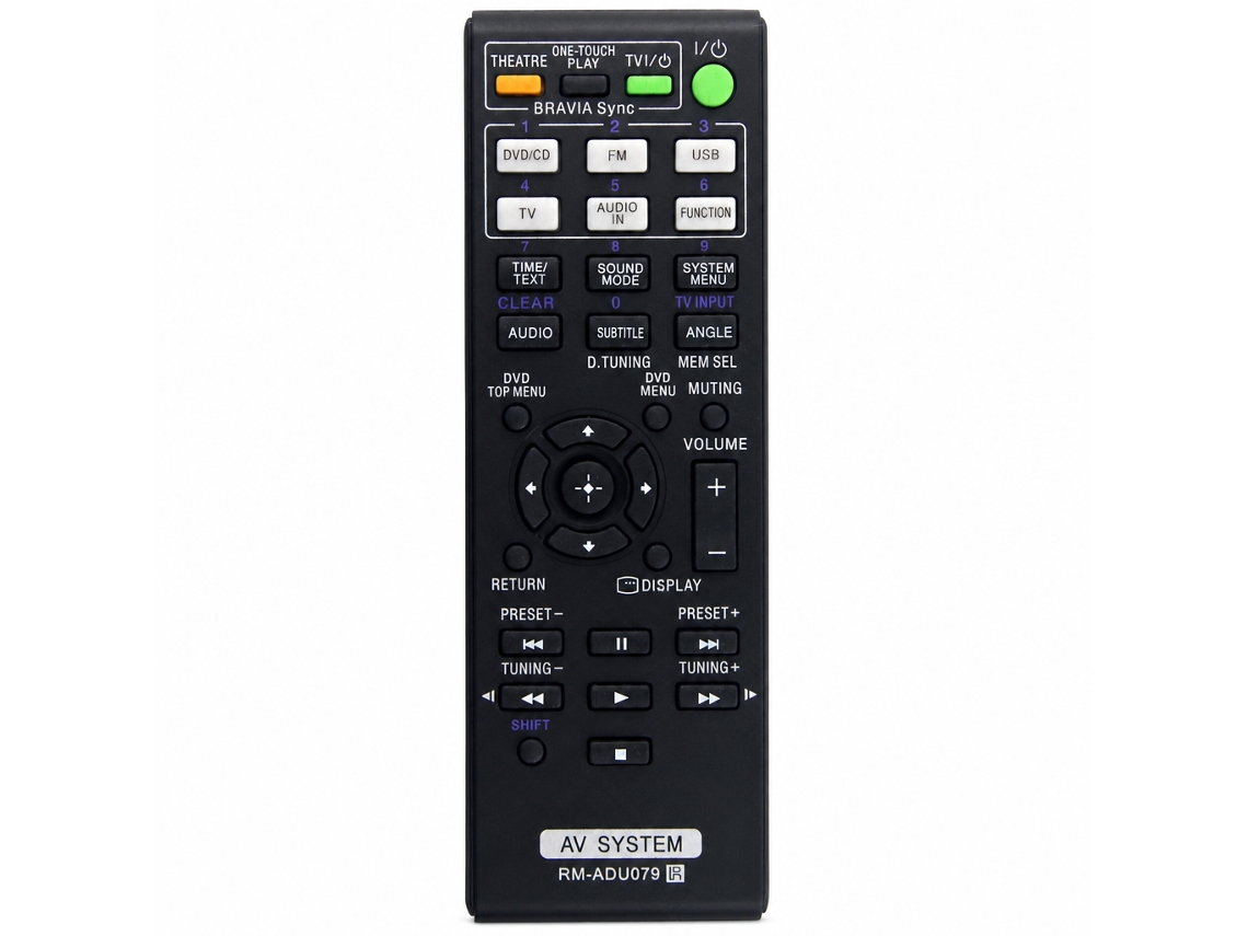 Comando À Distância De Substituição Rm-adu079 Compatível Com Sistema Av Sony_zhd