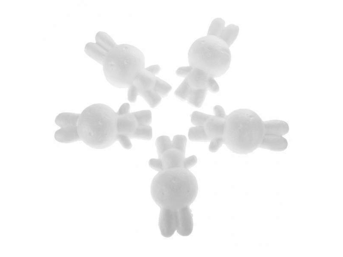 4x 5sets Rabbit Shaped Foam Ornaments For Diy Modelling Craft 14cm