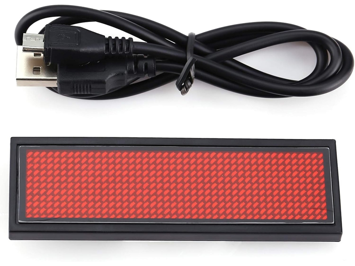 Painel De Led Vermelho Com Mensagens Rolantes Para Crachás De Identificação, Ideal Para Estações, Ae Gokoco