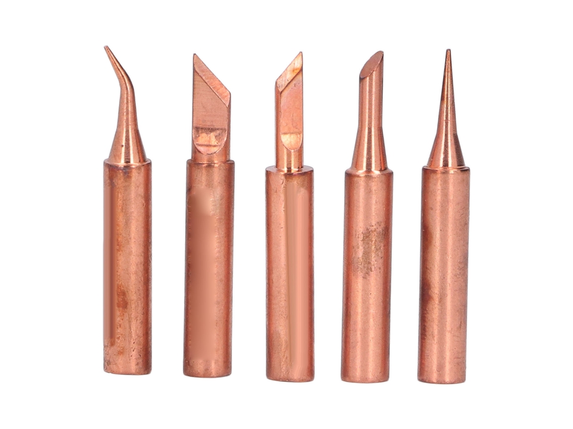 5 Peças Ponta De Solda Ferro De Soldar Cabeça De Solda Acessório De Cobre Kit C900mt