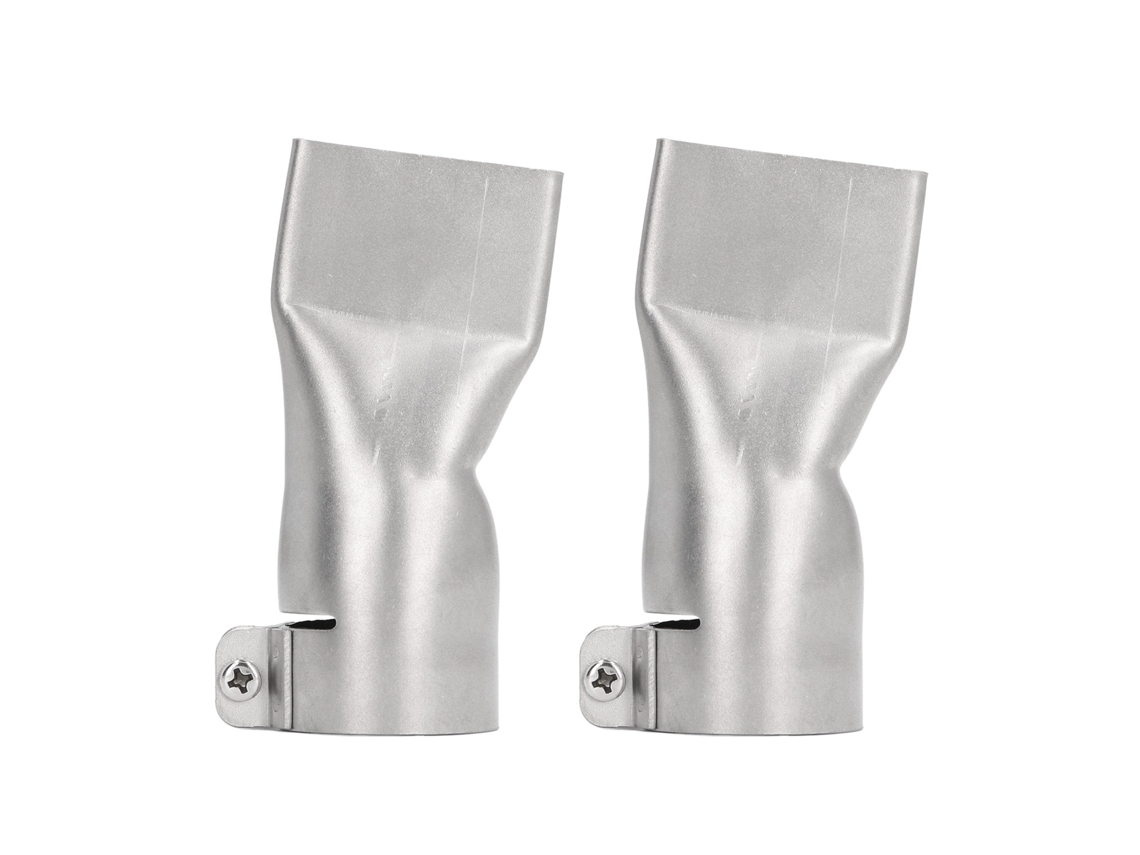 2 Peças Bico De Solda Plano De 40mm Boca Larga Aço Inoxidável Resistente Ao Calor Para Pistola De Calor