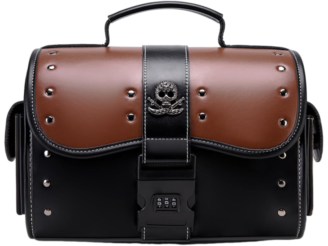Bolsa impermeável de couro para motocicleta