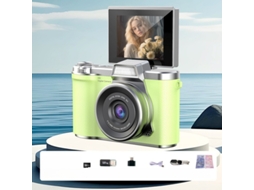 Câmara Digital Tela Articulada De 2,4 Polegadas, Com Luz De Preenchimento (verde - Cartão De 32 Gb) Cuich