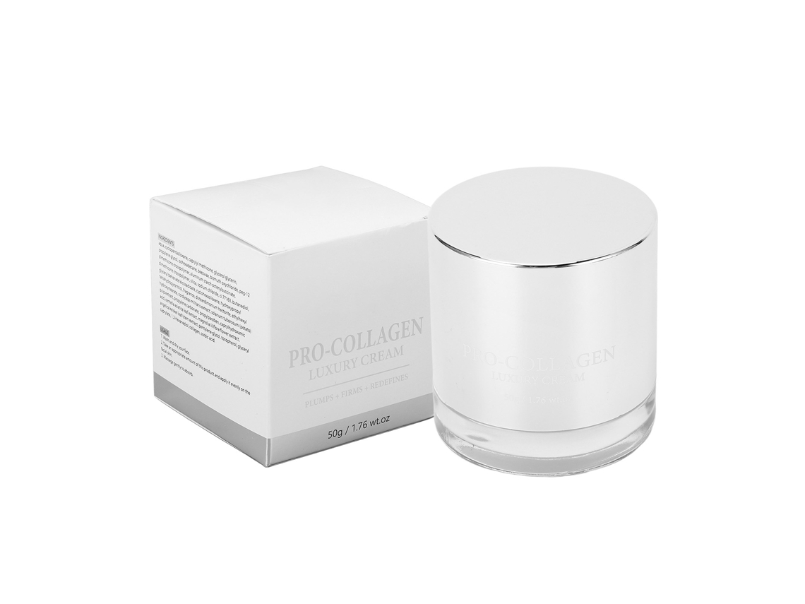 Crema Hidratante Facial Diária Com Colágeno Anti-idade Para Reduzir Linhas Fines, 50g, Todos Os Tipos De Pele