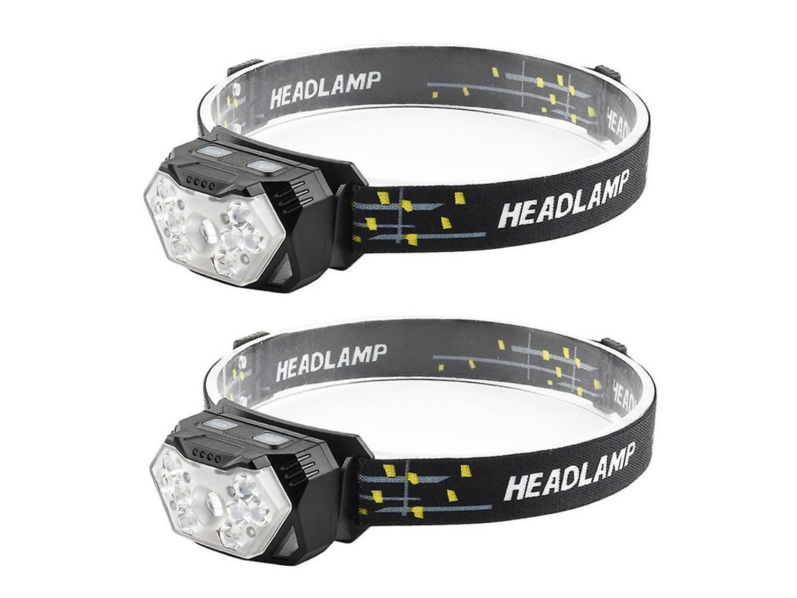 Faróis de Led Poderosos e Versáteis com Longa Duração e Construção Durável para Aventuras Ao Ar Livre Preto TURMIN