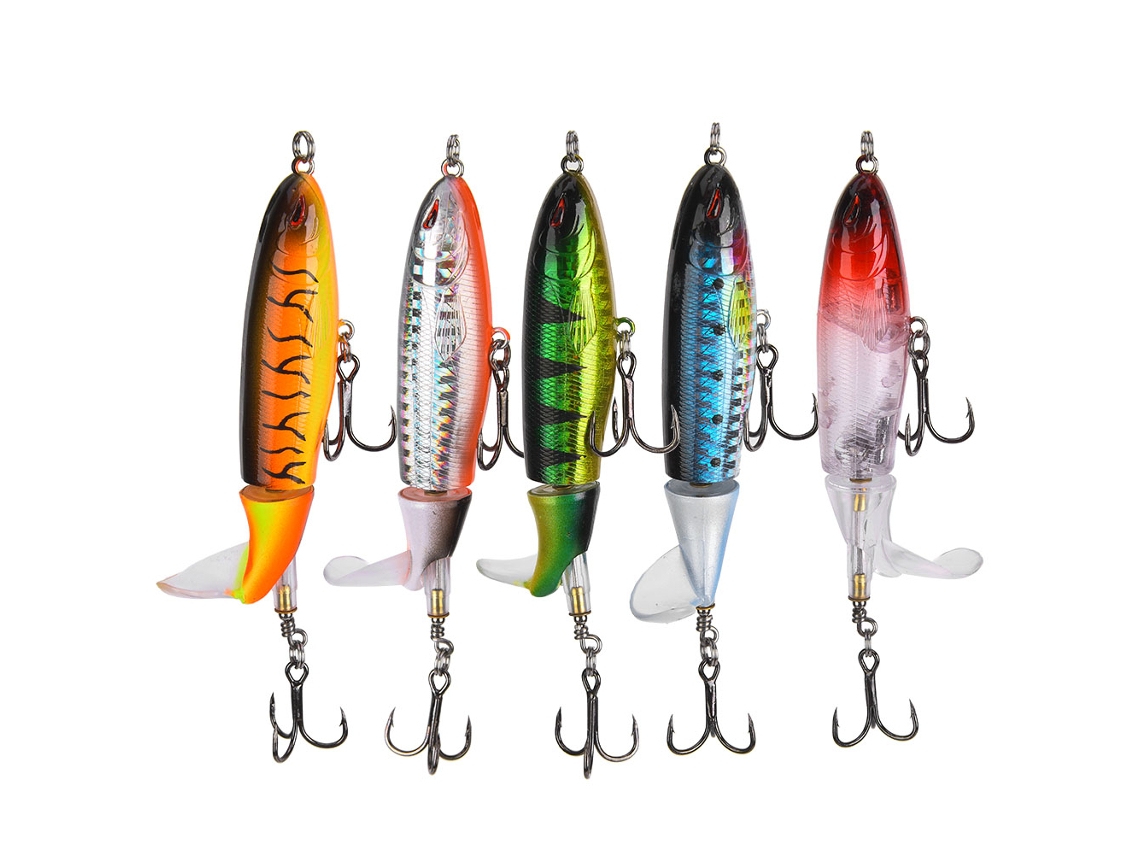 Isca Artificial de Pesca com Gancho Colorida 5pcs