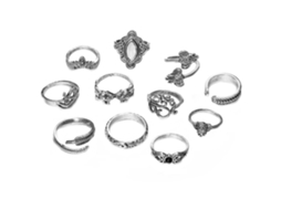 Anéis De Punho Vintage Conjunto 11 Peças