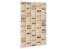 Vidaxl Vitrine De Colecionador De Madeira Com 90 Compartimentos 50,5x4,5x79cm