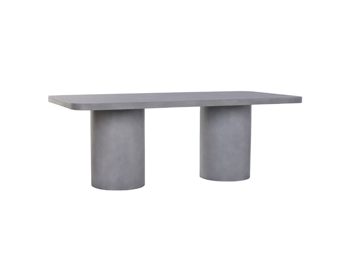 Mesa De Jantar Home Esprit Cinzento Betão 200 X 100 X 74 Cm
