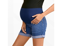 Shorts de Maternidade Femininos, Modelagem Justa e Que Valoriza o Quadril, Shorts Jeans Casuais Azuis XL PANOONA