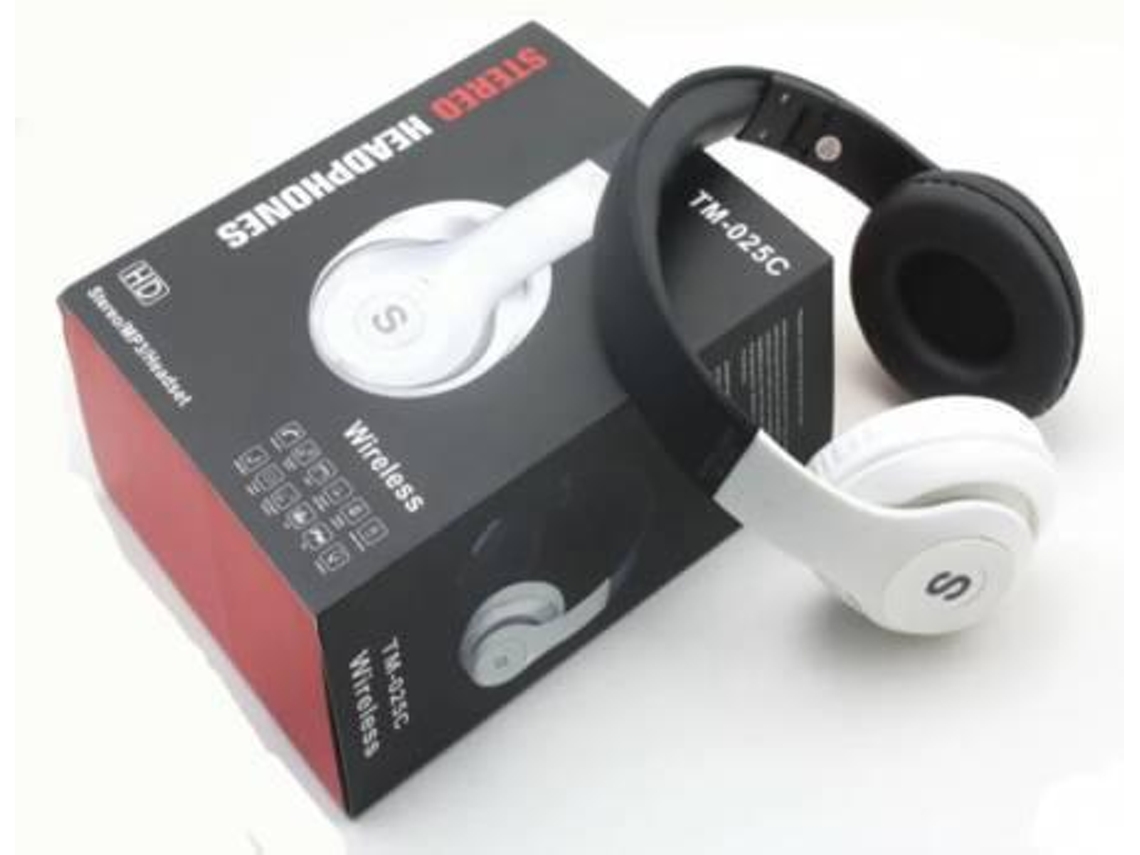 Auscultadores Bluetooth com MicroAuriculares Branco