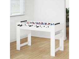 Vidaxl Mesa De Pebolim Branco 125 X 60,5 X 80 Cm Madeira Processada