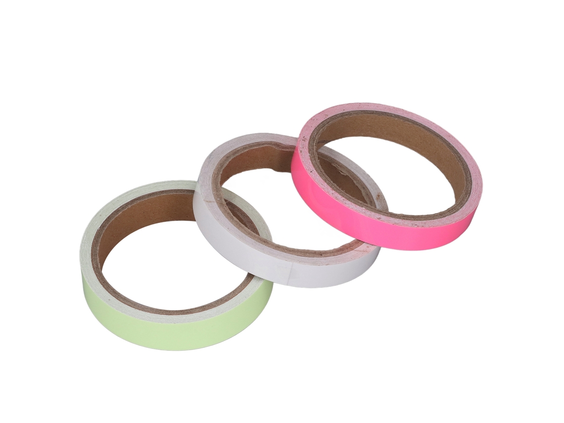 3pcs Fita Luminosa Fluorescente Reflexiva 5m Adesiva Pvc Para Palco Noite Verde Azul Rosa