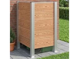 Vidaxl Cerca Para Caçamba De Lixo Castanho 85 X 85 X 115 Cm
