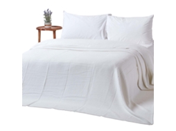 Homescapes Organic Cotton Waffle Blanket/ Throw White, 250 X 230 Cm