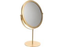 Espelho De Mesa Redondo Dourado Para Maquiagem, 1 Peça, Base Estável, Para Mulheres, Decoração De Casa E