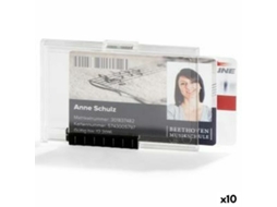 Estojo para Cartão de Identidade Durable Duo 5,4 X 8,7 cm Transparente Plástico 10 Unidades