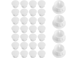 Tampas De Parafuso Redondas Decorativas Plástico Transparentes Sosoport, 14mm, 100-unidades, Protetores De Orifícios