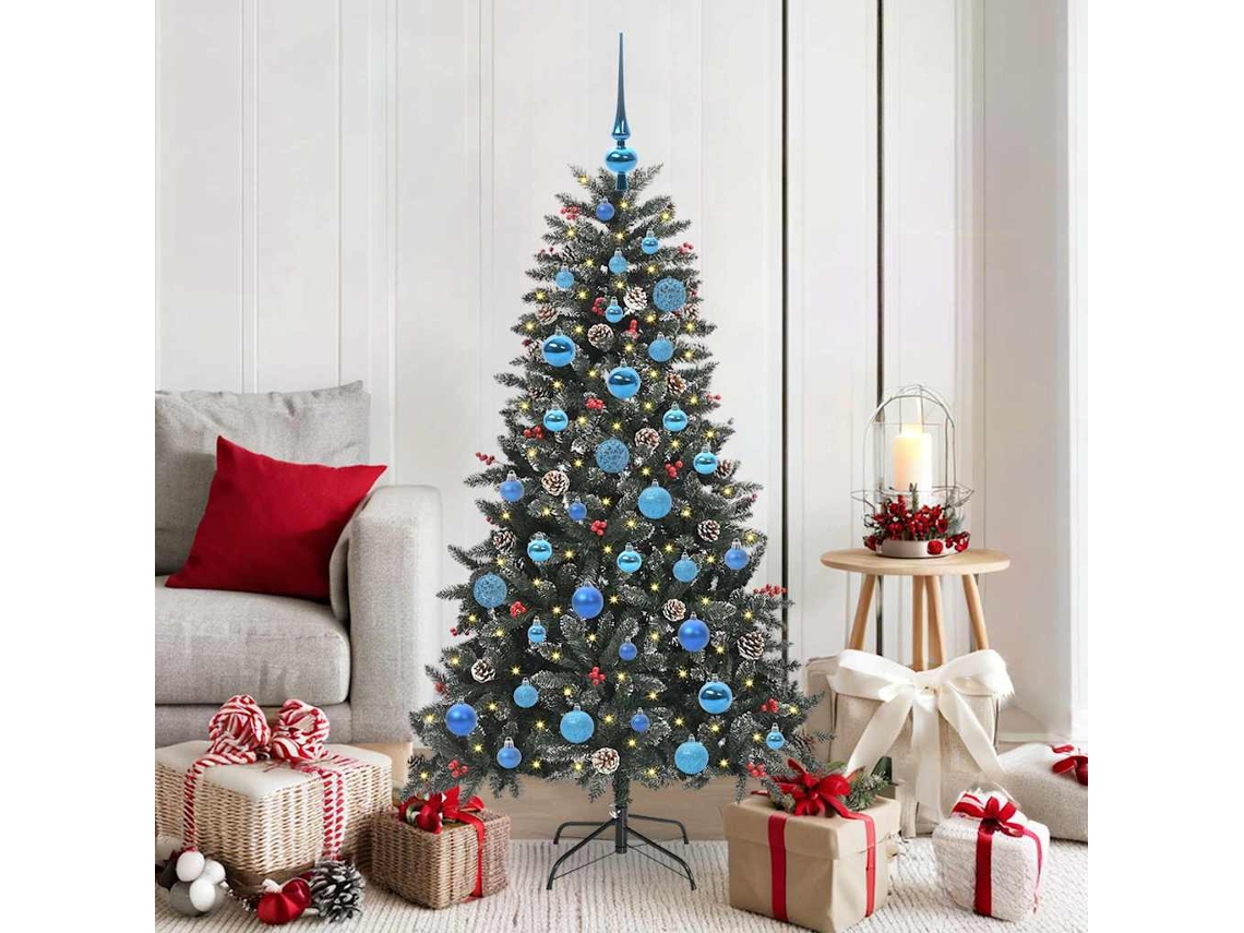 Vidaxl Árvore De Natal Artificial Verde 150 Cm Pvc, Plástico E Aço