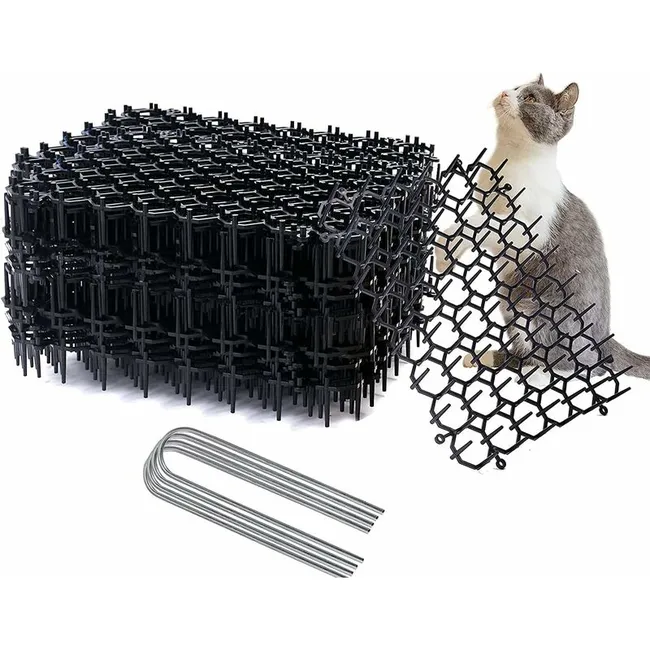 Rede Anti-gatos Com Espinhos, 12 Peças, Tapete De Plástico Anti-gatos Com Espinhos, Tira De Proteção Para Plantas (sku Do Produto 93626938 | Sku Da