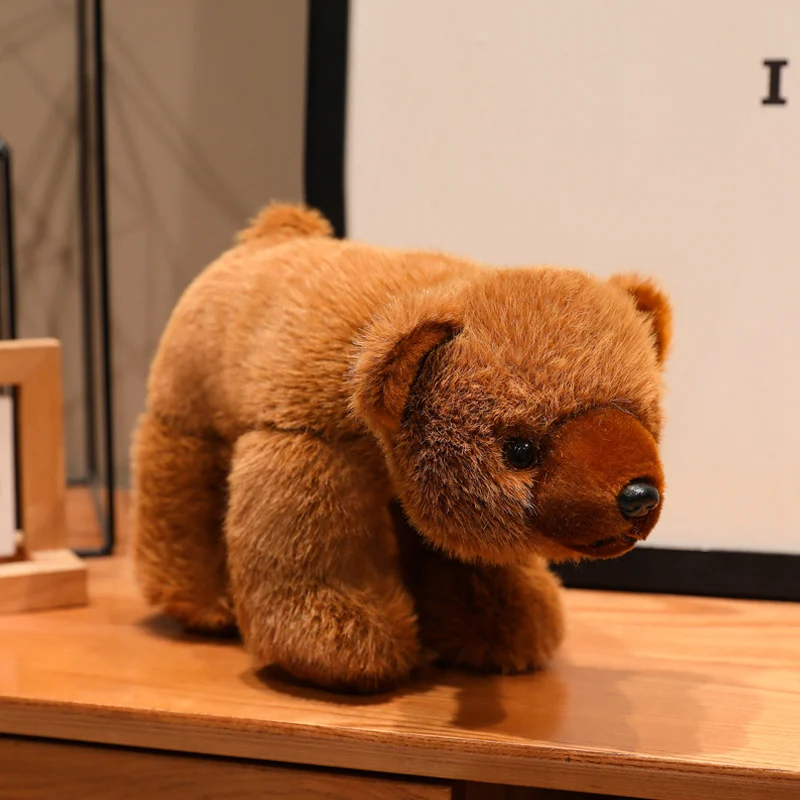 Urso de Pelúcia Realista de Desenho Animado MDUG (marrom, 28 Cm)