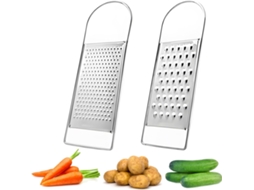 Conjunto De 2 Raladores De Queijo Manuais, Planos E Grossos, Feitos De Aço Inoxidável, Ideais Para A Cozinha, Adequados Para Batatas, Legumes
