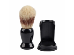 Pincel De Barbear Para Homem Com Cabelo Suave E Base Drip Preta Para Limpeza Facial
