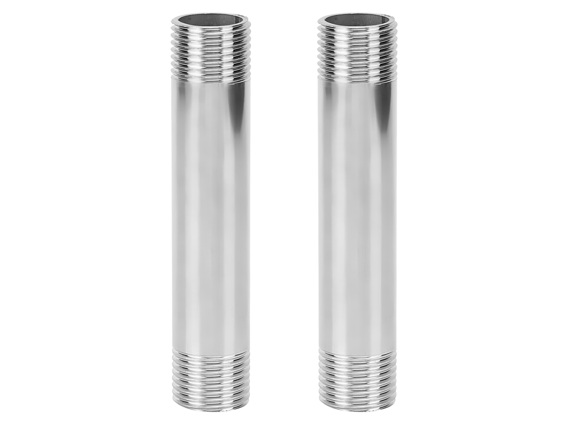 Conector Rosca Igual Aço Inox 2pçs G3/4 10cm