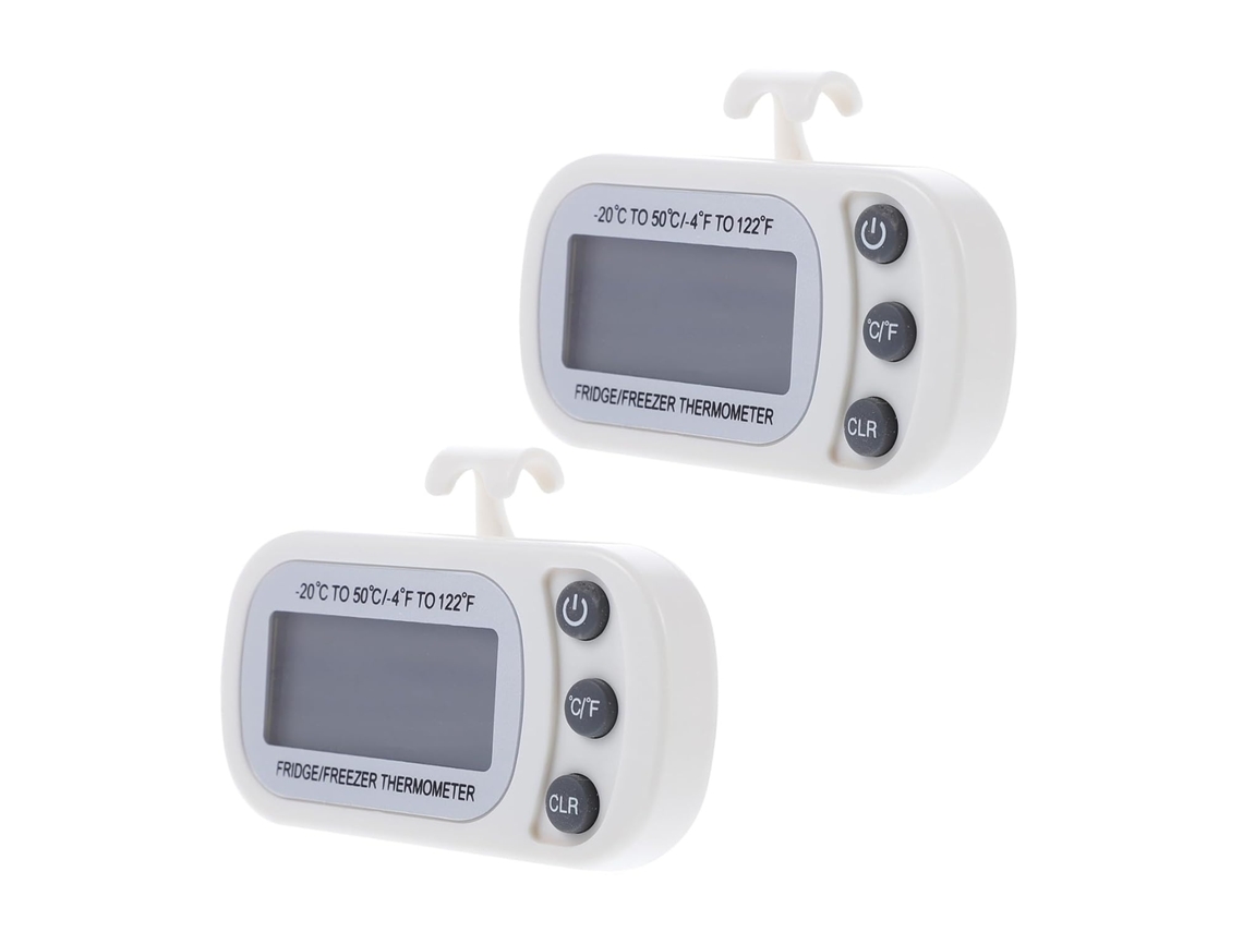 Lurelia Termo-higrómetro Com Sensor, 2 Unidades, Para Frigorífico E Congelador, Visor Lcd, Sem Fios, Impermeável, Medição De Humidade