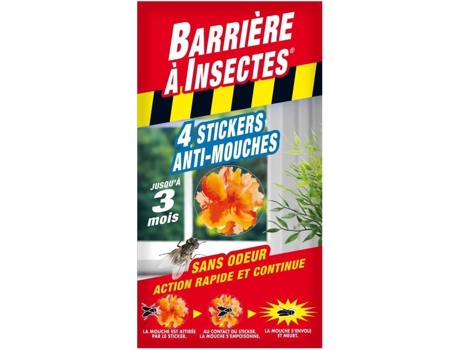 Adesivos de tecido antimosquitos para janelas, pacote com 4 unidades, barreira contra insetos, eficaz por 3 meses.