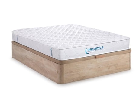 Conjunto Cama + Colchão + Somier DREAMEA PLAY Prestige (Castanho - Madeira - 160x200 cm)