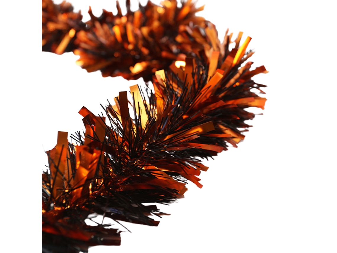 Laxiscreed Tecido Decorativo Natalino Com 3 Cores: Preto, Laranja E Roxo, 2 Metros De Comprimento