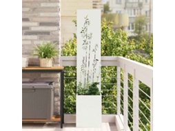 Vidaxl Tela De Privacidade Para Jardim Floral Branco 32 X 32 X 150 Cm