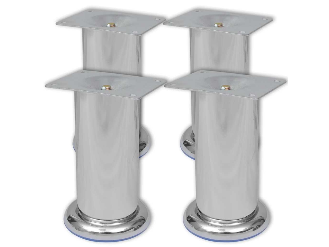 Pés Redondos Sofá 4 Pcs 120 Mm Cromado